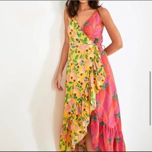 NWT FARM Rio Garden Mix Wrap Dress Size Small